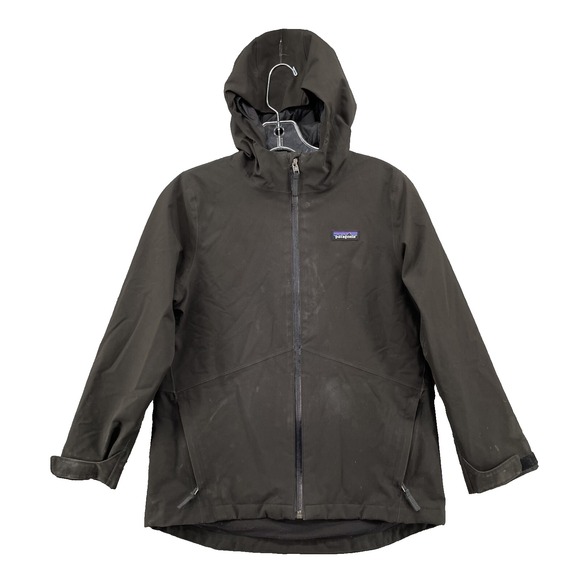 Patagonia H2No Rain Jacket Womens Medium 10 Black Outdoor Camp Hike Weather Gear - Picture 1 of 13